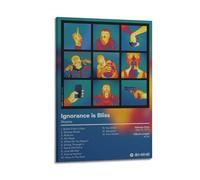 Szzmyo Skepta Ignorance Ls Bliss Decorative Canvas Bedroom Living Room Art 08x12inch Frame-Style