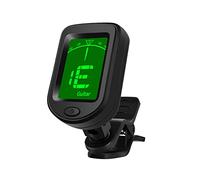 T-02 Chromatic Clip-on Digital Tuner for Guitar Ukulele Violin Bass, LCD Display, Size, ±0.5 Cent Accuracy, ABS Plastic Construction, A4=440Hz Standard Pitch, 1*3V CR2032 Battery Required (Not Includ