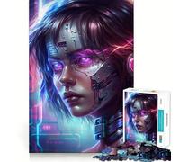 T 1000 Robot Girl 1000 Piece Jigsaw Puzzles for Adults Jigsaw Memory Lift Slow Enjoy Image Assembly Creative Gift (38x26cm)