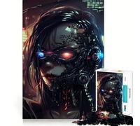 T 1000 Robot Girl Jigsaw Puzzles for Teenagers 1000 Brain Workout Toy Simple Fun Image Assembly Cherished Gift (50x75cm)