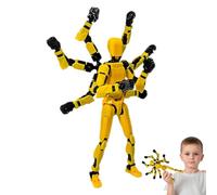 T 13 Action Figure Set - 3d Printed Titan 13 Action Figure | Multi-Articular Luckyy Mobile Robot | Six-Armed Articulated Doll | Multi-Jointed Movable Toy | Desktop Decoration