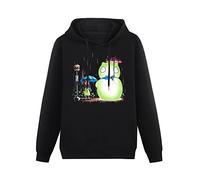 T-33B My Neighbor Kuchi Kopi Bob's Burgers Louise Belcher Black Mashup Personalised Hoody Unisex Ptinted Hoodies Long Sleeve Men's Hooded with Pocket Black XL