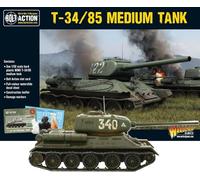 Warlord Games T-34 76 Medium Tank - 1:56 / 28mm Soviet Army Plastic Scale Model Tank for Bolt Action Highly Detailed World War 2 Miniatures