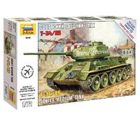 T-34/85 Soviet Medium Tank 1:72 Plastic Model Kit ZVEZDA