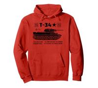 T-34 Soviet Russian Light Tank, Armored Vehicle, Simple Pullover Hoodie