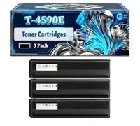 T-4590E Toner Cartridges Compatible for Toshiba E-Studio 206L 256 306 356 456 Printers, With Chip Large Capacity 46000 Pages (3 Pack Black)