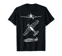 T-6 Plane Warbird Blueprint Schematics Diagram T-Shirt