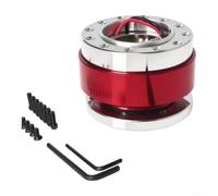 T-6061 Aluminum for Quick Release Hub for Racing Cars T-6061(Red) | T-6061 aluminum alloy, precise locking, for fast install/remove, 6-bolt fit, black finish