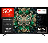 TCL 50C6K-UK 50 Inch QD-Mini LED TV, 4K HDR Premium 1000nits, Smart TV Powered by Google TV (Dolby Vision IQ & Atmos, 144Hz Motion Clarity Pro)