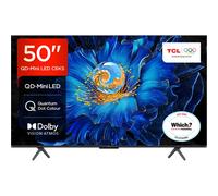 TCL 50C6KS-UK QD-Mini LED TV, 4K HDR Premium, Powered by Google TV (Dolby Vision & Atmos, Hands-Free Voice Control, Apple AirPlay 2 & Alexa，2025 Model)