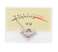 T - 90 DB Amplifier Level VU Meter Header, VU Meter DB Level Testing Tool, Pointer Type Dial with Orange Light Bulb, Audio Device Accessory for DIY, Recording Studio,