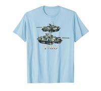 T-90 Russian Main Battle Tanks Diagram T-Shirt, Men, Baby Blue, Medium