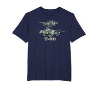 T-90 Russian Main Battle Tanks Diagram T-Shirt, Men's Big and Tall, Navy Blue, 5X Tall