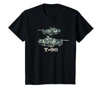 T-90 Russian Main Battle Tanks Diagram T-Shirt, Youth, Black, 2T