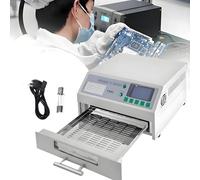 T-962,T-962A,T-962C Automatic Reflow Soldering Machine, Reflow Oven, Professional Infrared Heater Soldering Machine with Hot Air Circulation for PCB SMT Soldering Proofing T~962A