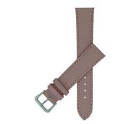 T A Extra Long Baby Pink Calf Grain Genuine Leather Watch Strap 10mm to 22mm. (20mm, Silver)