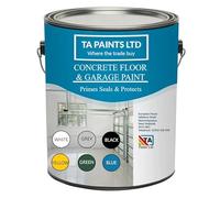 T A Paints Ltd 5L Heavy Duty Concrete Floor & Garage Paint 3 in 1 Primer Sealer Protects Industrial Factory 1K Polyurethane Coating (Gloss Yellow BS 08 E 51)