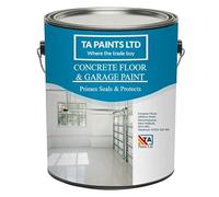 T A Paints Ltd 5L Heavy Duty Concrete Floor & Garage Paint 3 in 1 Primer Sealer Protects Industrial Factory 1K Polyurethane Coating (Gloss Grey BS 18 B 25)