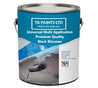 T A Paints Ltd Bitumen Bitumastic Paint Coating 5L Black Multi Application for Marine Hull Barges Tanks Concrete Felt Wood and Timber Roofing
