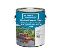 T A Paints Ltd Marine Boat & Barge Paint Multi Purpose Marine Gloss Paint Wood Metal Above Below Waterline Cruisers Canal Barge Narrow Boats (1 Litre, BS 08 E 51, Yellow)