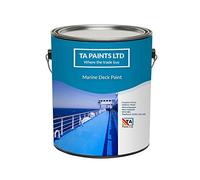 T A Paints Ltd Marine Boat Deck Paint - Suitable for Metal, Wood & Timber - Above & Below The Waterline - Ideal for Boats, Barges & Narrowboats (1 Litre, RAL 5012, Blue)