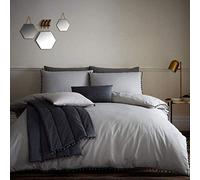 T&A Textiles and Hosiery Ltd Grey Pom Pom King Size Duvet Cover Set