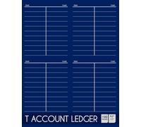 T Account Ledger: T Accounts Paper Notebook - Simple Accounting & Bookkeeping With This Credits And Debits Journal - 100 Pages