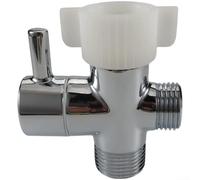 T Adapter Valve for Bidet Integration on Standard For Toilet Supply Lines Made from Chrome Finished Brass Material (With shut-off valve)