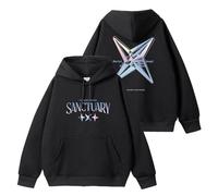 T Album TheStarChapter Sanctuary Hoodie MOA 2024 Support Printed Merch Zipper Sweatshirt 2024 Cotton Shirts for Fans(Black,M)