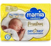 T Aldi Mamia Newborn Nappies, Size 1, (24 Nappies) Dry Fast Technology
