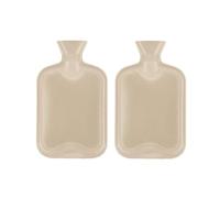 T&B® 2 Litre Cream Hot Water Bottle Traditional Pill Shaped Design Made with Natural Rubber Featuring Secure Leakproof Lid - Perfect for Easy Pain Relief at Home Or in Bed