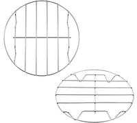 T&B Cooking Rack Round 304 Stainless Steel Baking and Cooling Steaming Rack w Stand Cookware Air Fryer Pressure Cooker Canning Tool Set of 2(7&8 Inch)