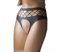 T-Back Shaping Underwear for Men with Gaff Integration Designed for Crossdressing Low Waist Fit Compatible with Lingerie and Sissy Aesthetics (Gray)