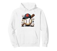 T Ball Dad Established Vintage Badge Bat Diamond Home Plate Pullover Hoodie