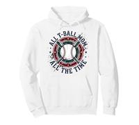 T-Ball Mom All The Time Grunge Circle Pullover Hoodie