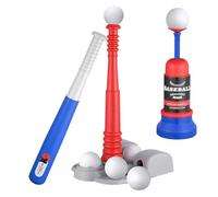 T Ball Set - Adjustable Teeball Baseball Training Kit | Lightweight Sports Batting Toy For Kids Practice Hitting Coordination Outdoor Play And Daily Physical Activity Use