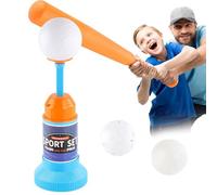 T Ball Set Toys Kids - ABS/foam Hitting Stand, Colorful Baseball Bat, Soft Training Balls, Easy Assembly Sports Equipment For Young Learners | Outdoor Playground Activity With Engaging Hand Eye Coord