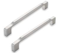 T-Bar Cabinet Handles, 2 Pcs Drawer Handle Silver Furniture Pull Modern Wardrobe Handlees Zinc Alloy | Plating Surface, Kitchen Handle Hole Centers: 160mm/6.3in Full length: 185mm/6.7in Mirror