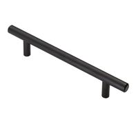 T Bar Cupboard Pull Handle 188 x 12mm 128mm Fixing Centres Matt Black