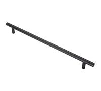 T Bar Cupboard Pull Handle 348 x 12mm 288mm Fixing Centres Matt Black