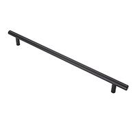 T-Bar Cupboard Pull Handle - 348 x 12mm - 288mm Fixing Centres - Matt Black | Pull Handle for Lightweight Internal Cupboard Doors - Metal Cabinet Cup Pull Handle - Kitchen Drawers
