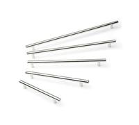 T Bar Kitchen Cabinets Bar Handle, 196mm Centres, Chrome, Pack Of 2