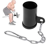 T Bar Row Platform with Chain Full 360° Swivel Eyelet Landmine Attachment Fit Olympic Bars & Standard Bars for Exercise Shoulder Core Muscles Handle