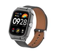 T-BLUER Bands Compatible with Xiaomi Redmi Watch 4 Strap,Leather Replacement Bracelet Watchband Accessories with Metal Frame for Redmi Watch 4 Smartwatch Black