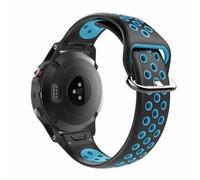 T-BLUER Compatible for Garmin Fenix 5/6 Strap,22mm Silicone Replacement Wristband Bracelet Accessory for Garmin Fenix 6 Pro/5 Plus/Instinct/Forerunner 935/Approach S60/Quatix 5,Black Blue