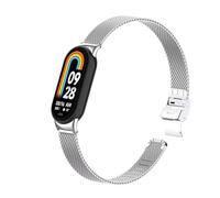 T-BLUER Compatible for Xiaomi Mi Smart Band 8 Strap,Mi Band 8 Stainless Steel Metal Replacement Band Bracelet Wristband Accessories for Xiaomi Smart Band 8