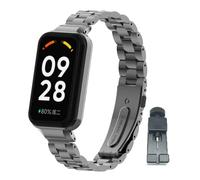 T-BLUER Compatible for Xiaomi Redmi Band 2 Strap,Stainless Steel Metal Replacement Band Bracelet Wristband Accessories with Metal Frame for Xiaomi Smart Band 8 Active