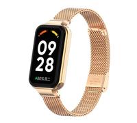 T-BLUER Compatible for Xiaomi Redmi Band 2 Strap,Stainless Steel Metal Replacement Band Bracelet Wristband Accessories with Metal Frame for Xiaomi Smart Band 8 Active