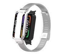 T-BLUER Compatible for Xiaomi Redmi Smart Band Pro Strap,Redmi Smart Band Pro Stainless Steel Metal Replacement Bands Straps Watchband Accessories for Xiaomi Redmi Smart Band Pro Bracelet