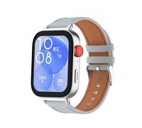 T-BLUER Watchband Compatible with Huawei Watch Fit 3/4/4pro Strap,Leather Replacement Bracelet Band Accessories for Huawei Watch Fit 3/4/4pro Grey